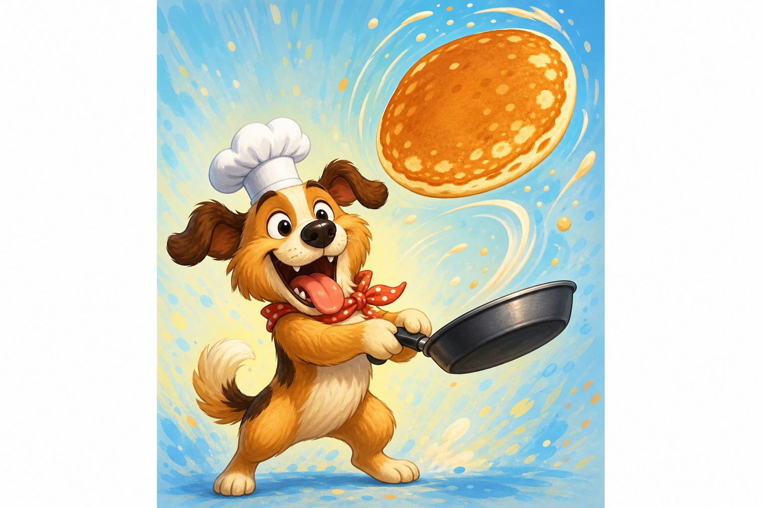 Dog pancake chef
